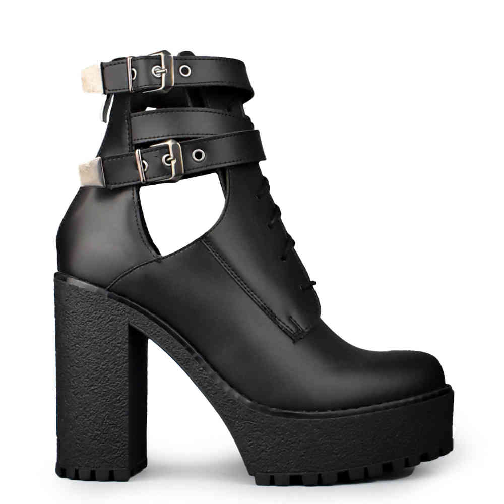 Altercore - Harper Vegan Bottes de plate-forme - Noir